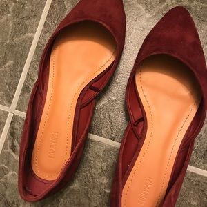 Burgundy Forever 21 Flats